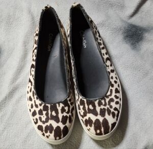 Calvin Klein Animal Print Flats